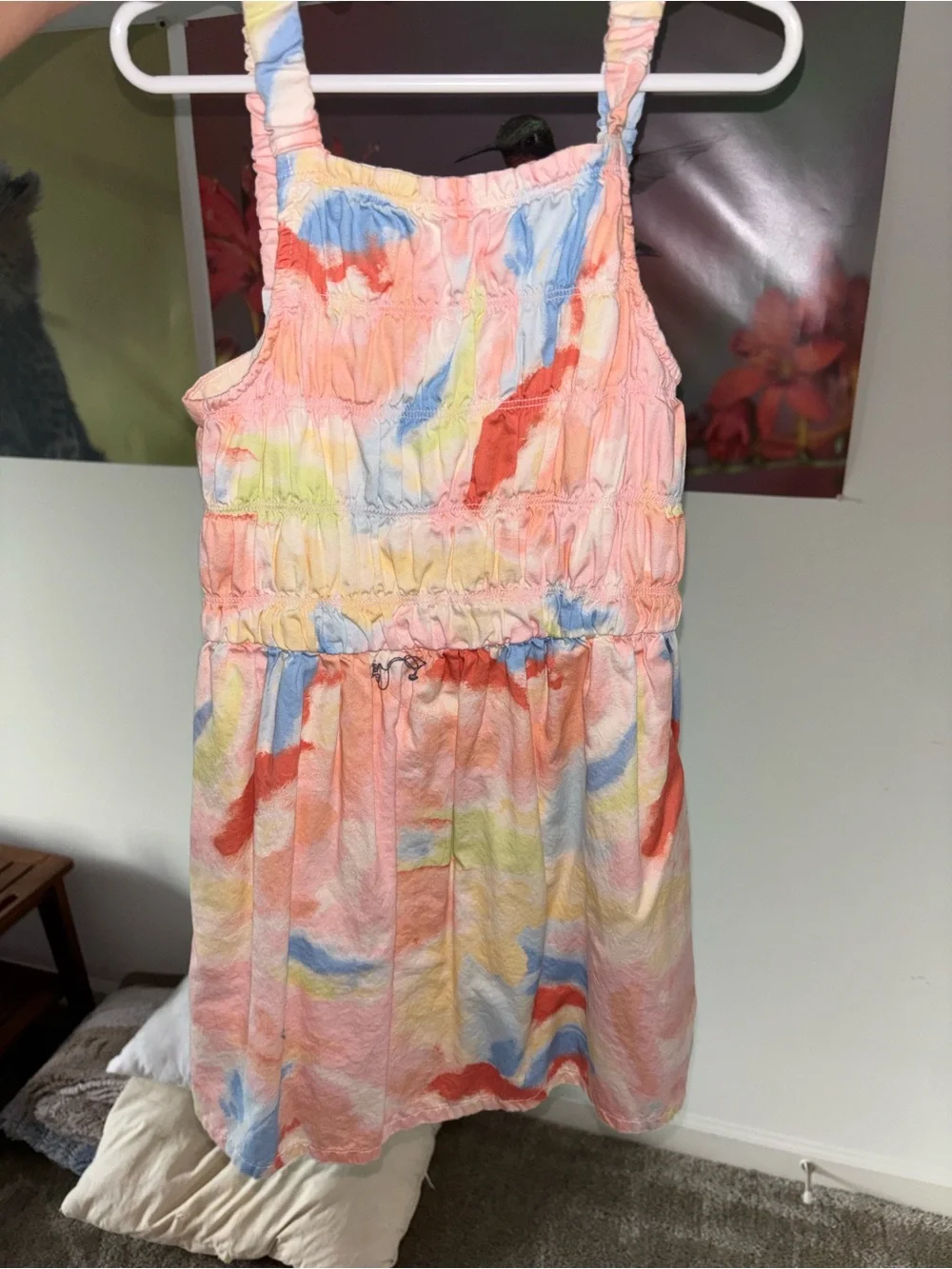 Carter's Girls Tie-Dye Sleeveless Dress - Pink, Blue, Yellow, Coral